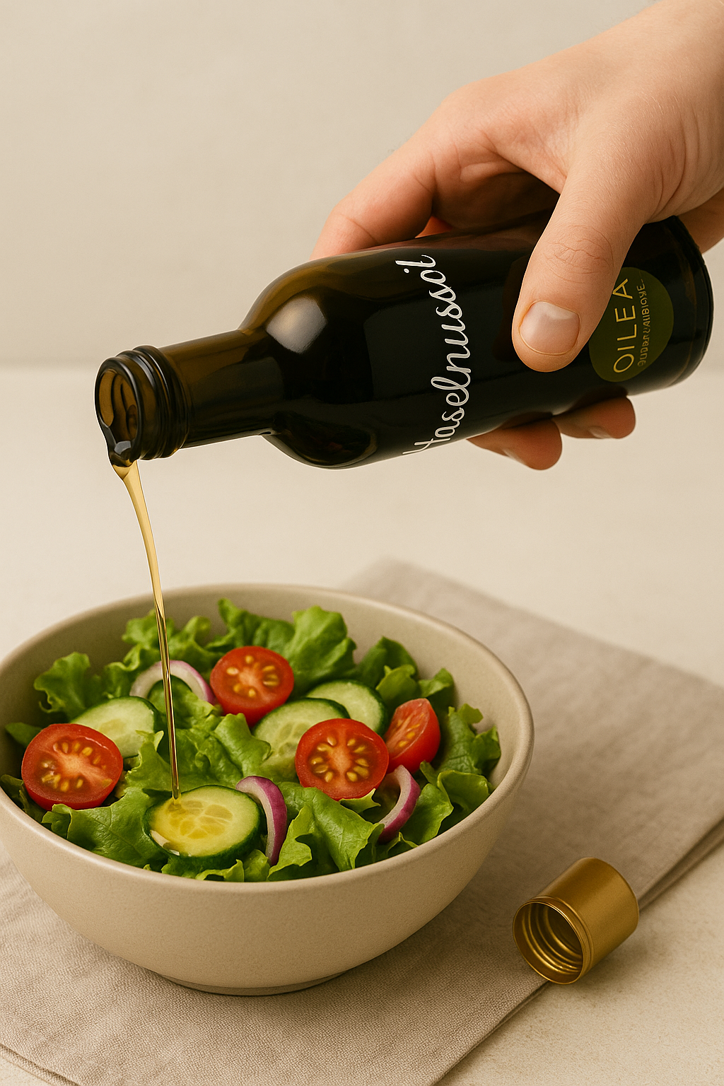 Aromatisches Haselnussöl – Nussiges Öl für Salate, Dressings & Feinschmecker | Premium Qualität von OILEA