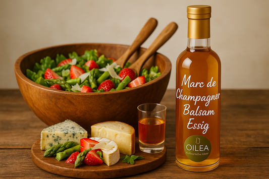 Marc de Champagne Balsam Essig â Edel, Fruchtig & Feinperlig | Premium QualitĂ€t von OILEA. 5%SĂ€ure