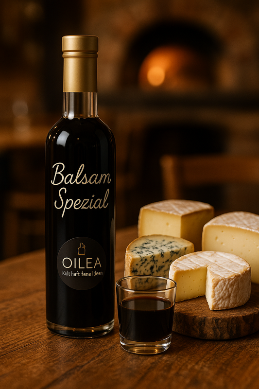 Balsam Spezial – Dunkler Balsamessig für Käse, Salate & Gourmetküche | Premium Qualität von OILEA. 5%Säure
