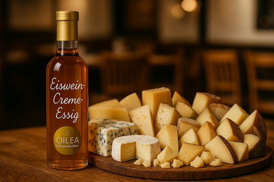Eiswein-Creme-Essig – Fruchtig & Edel für Salate, Käse & Desserts | Premium Qualität von OILEA. 3% Säure