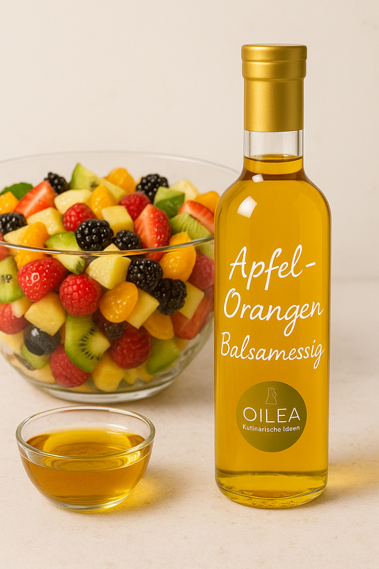Apfel-Orangen-Balsam Essig – Fruchtig-Frisch & Vielseitig | Premium Qualität von OILEA. 3% Säure