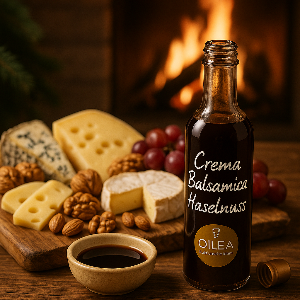 Crema Balsamica Haselnuss – Nussig, Mild & Aromatisch | Premium Qualität von OILEA. 3%Säure