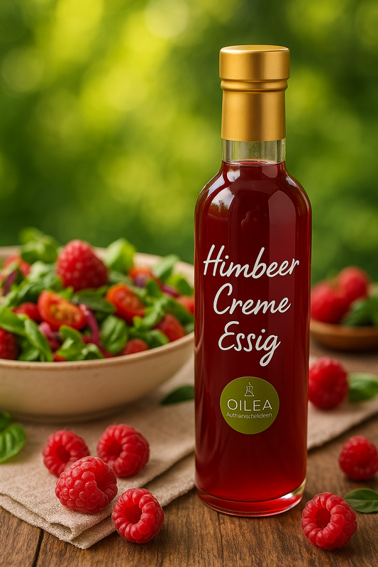 Himbeer Crema Essig – Samtig, Fruchtig & Intensiv | Premium Qualität von OILEA. 3% Säure