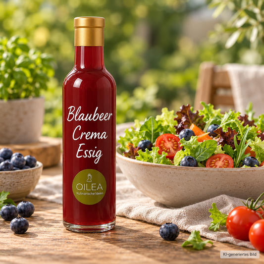 OILEA Blaubeer Creme Essig – Serviervorschlag