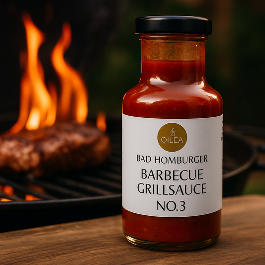 Bad Homburger Barbecue Grillsauce No. 3 | Handgemachte BBQ-Sauce | Rauchig-würzig, perfekt zu Fleisch, Grill, Burger & Geschenkidee