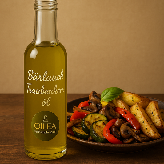 Bärlauch-Traubenkernöl – Würzig & Fein für Salate, Pasta & Gemüse | Premium Qualität von OILEA