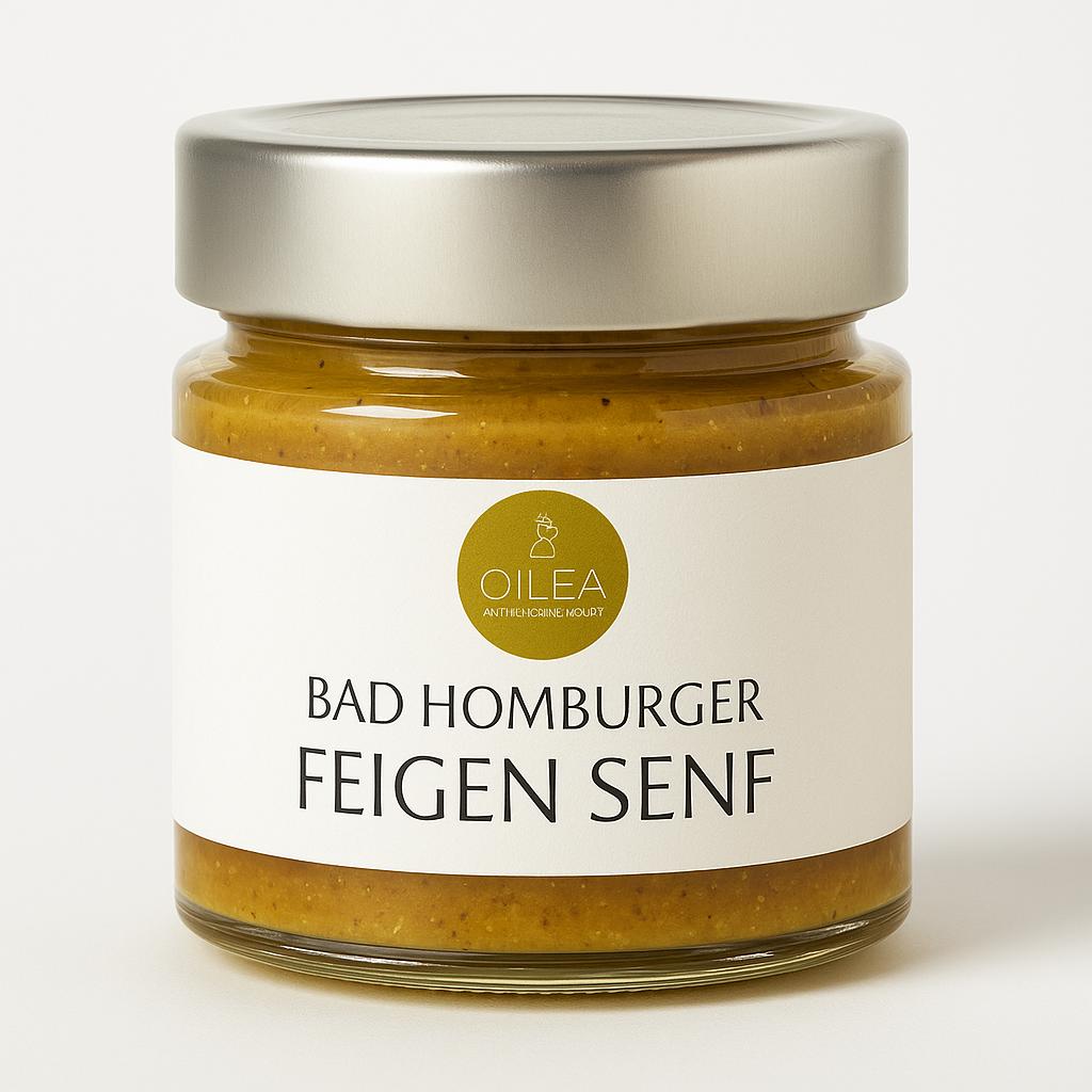 Bad Homburger Feigen Senf | Handgemachter Feinkost-Senf aus Manufaktur | Perfekt zu Käse, Fleisch, Sandwiches, Geschenkidee. 115ml