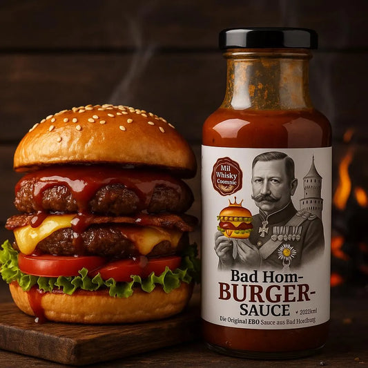 Bad Hom-BURGER Grillsauce | BBQ Sauce mit Whisky | 250ml | Burger & Grill