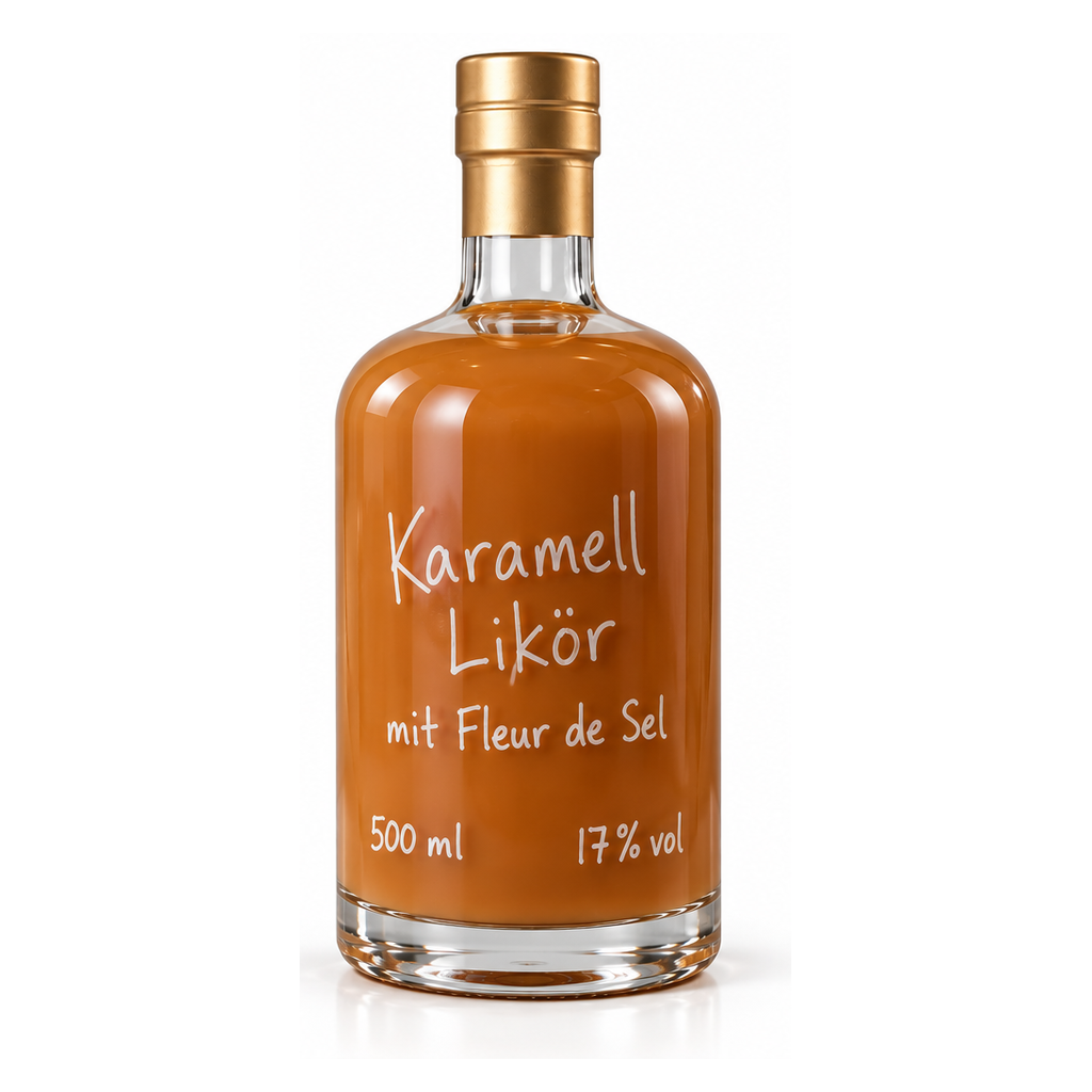 Karamell Likör mit Fleur de Sel Standardflasche 500 ml