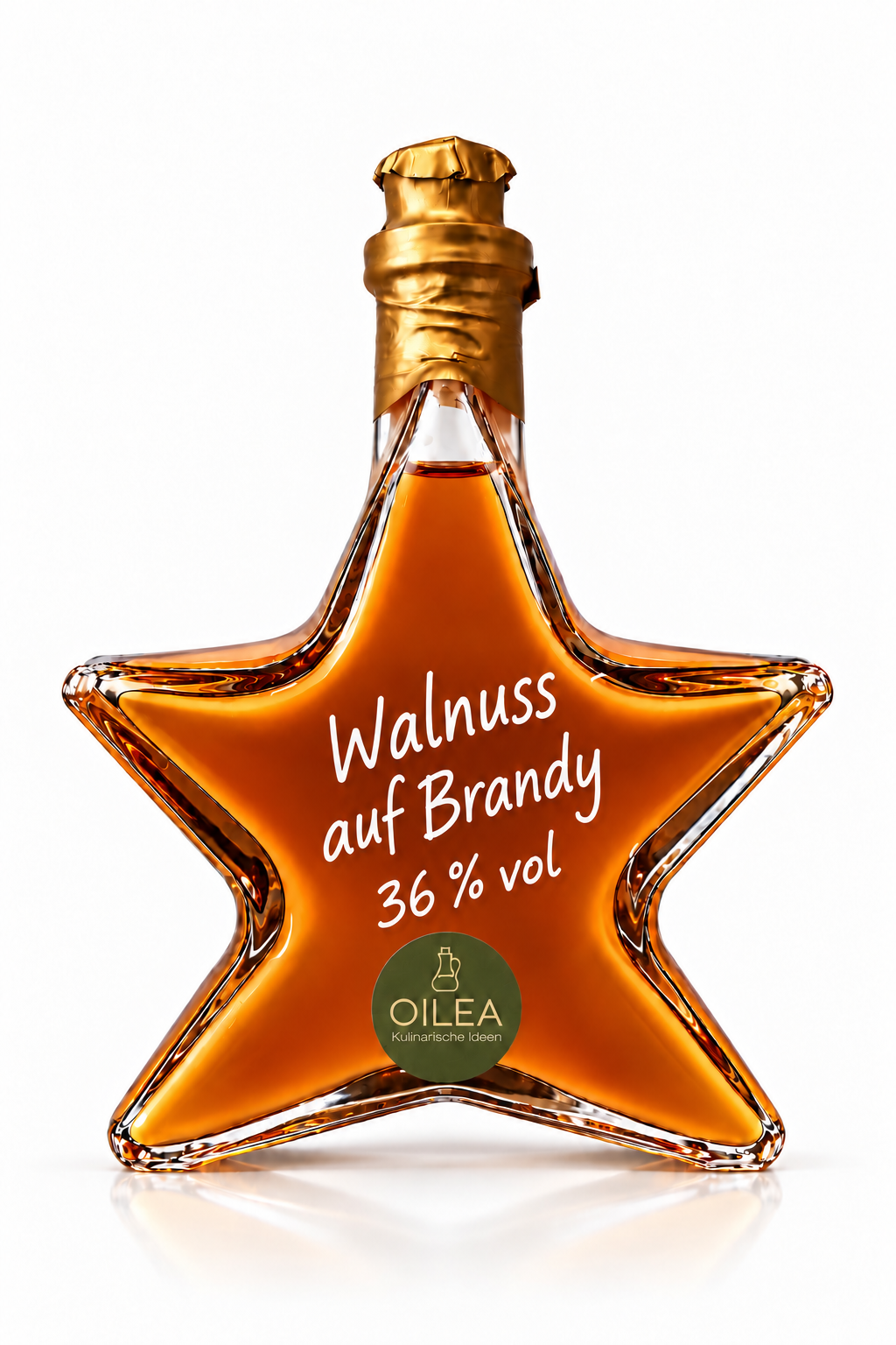 Walnuss auf Brandy 36 % vol in der OILEA-Sternflasche mit 200 ml