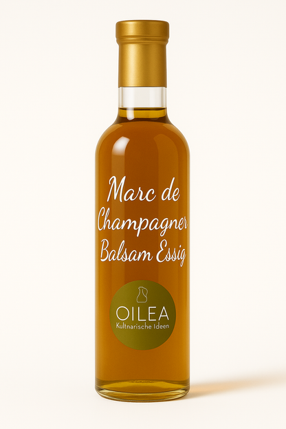 Marc de Champagne Balsam Essig – Edel, Fruchtig & Feinperlig | Premium Qualität von OILEA. 5%Säure