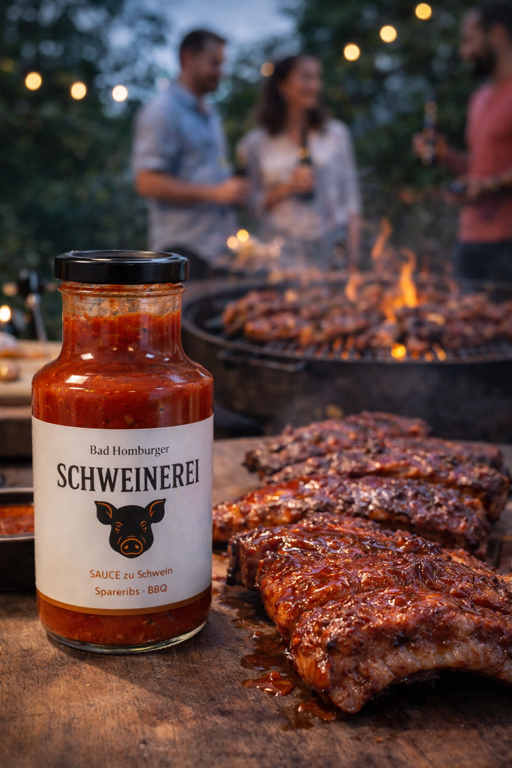 Bad Homburger SCHWEINEREI – Rauchige Paprika BBQ Sauce für Spareribs, Pulled Pork & mehr (250 ml)