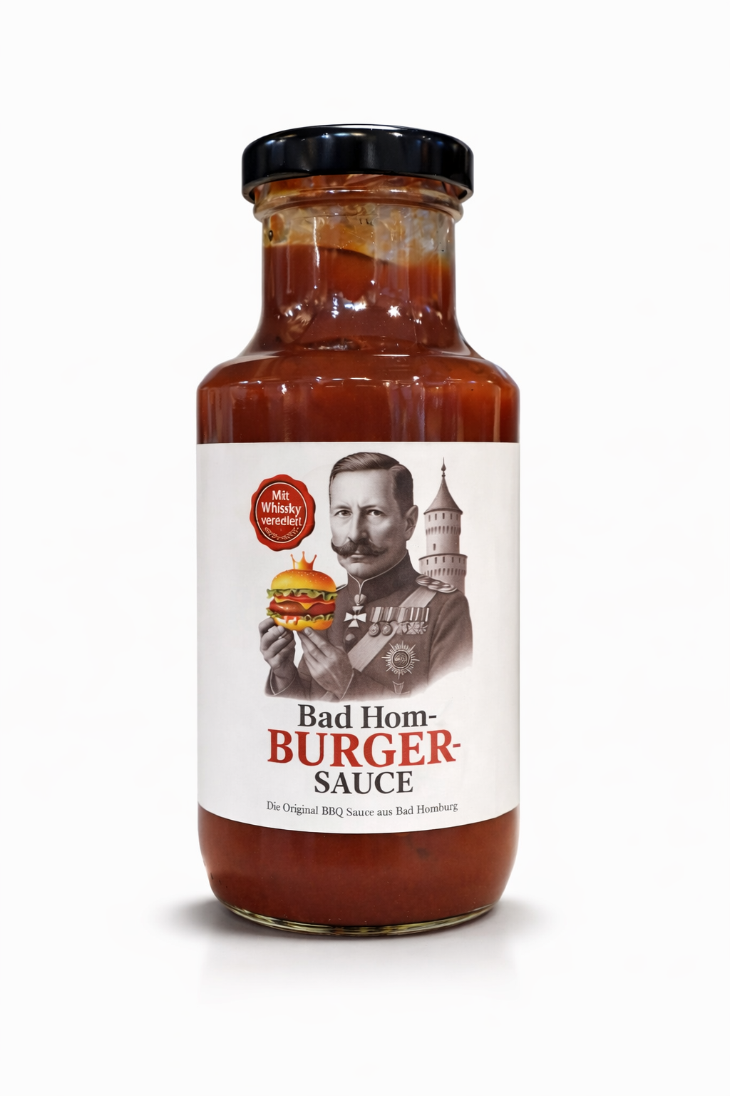 Bad Hom-BURGER Grillsauce | BBQ Sauce mit Whisky | 250ml | Burger & Grill