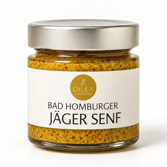 Bad Homburger Jäger Senf | Würziger Bier-Senf mit Landbier | 115 ml