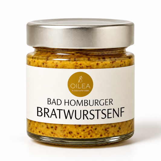 Bad Homburger Bratwurst Senf | Würziger Senf mit Kubebenpfeffer | 115 ml