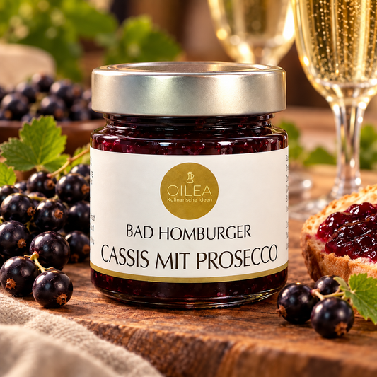 Bad Homburger Cassis mit Prosecco Fruchtaufstrich – KI-generierte Produktabbildung