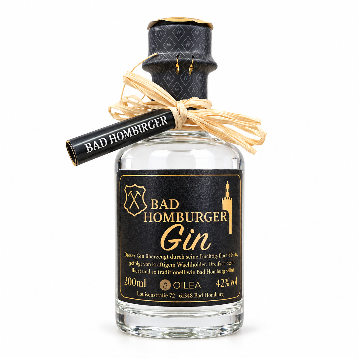 Bad Homburger Gin 200 ml – freigestelltes Produktbild
