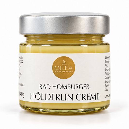 Bad Homburger Hölderlin Creme, freigestelltes KI-generiertes Produktbild 140 g