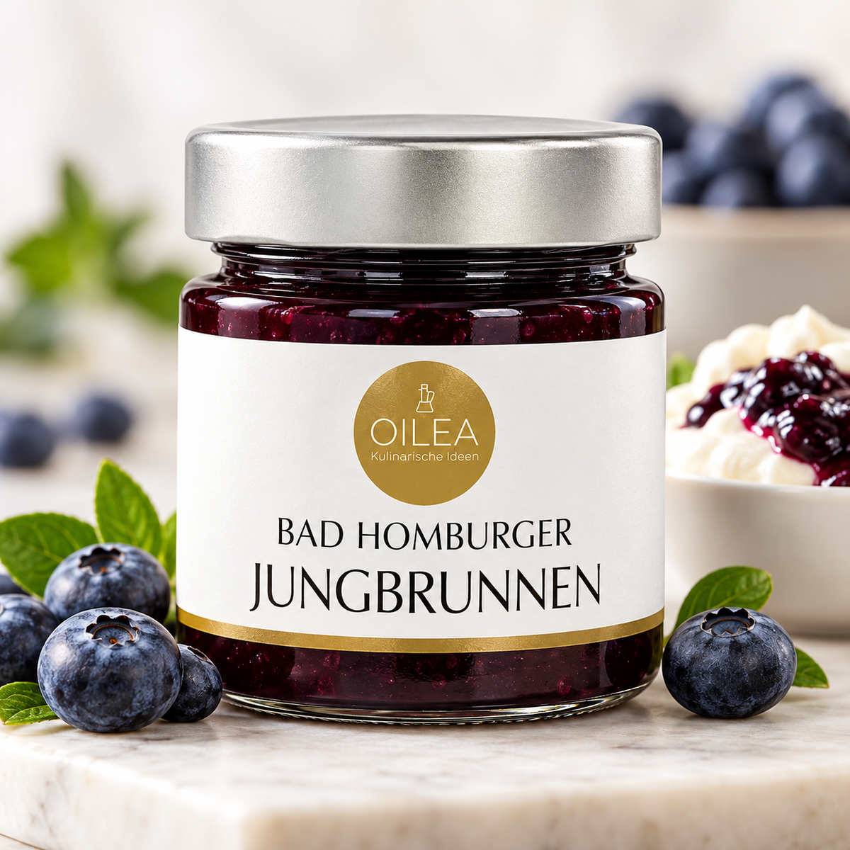 Bad Homburger Jungbrunnen Heidelbeer Fruchtaufstrich mit Sahne 145 g