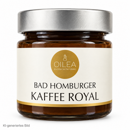 Bad Homburger Kaffee Royal freigestellter Brotaufstrich 140 g – KI-generiertes Bild