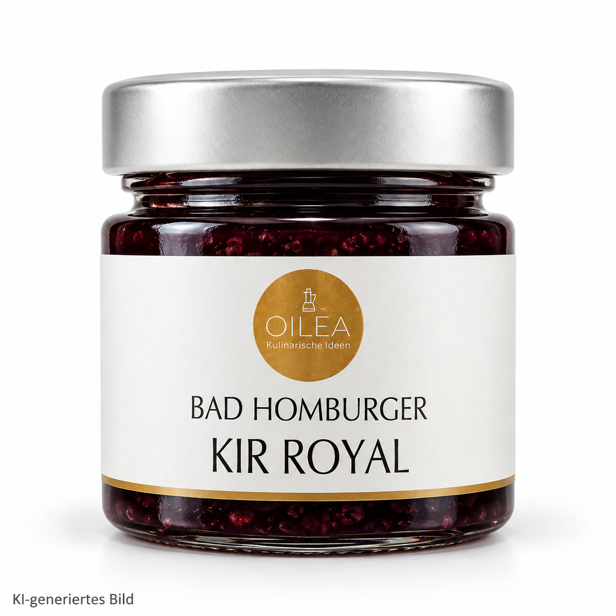 Freigestelltes KI-generiertes Produktbild Bad Homburger Kir Royal Cassis-Prosecco-Aufstrich 140 g