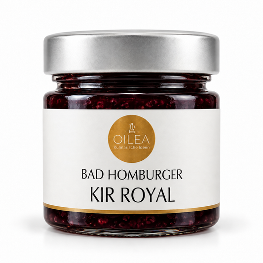 Freigestelltes KI-generiertes Produktbild Bad Homburger Kir Royal Cassis-Prosecco-Aufstrich 140 g