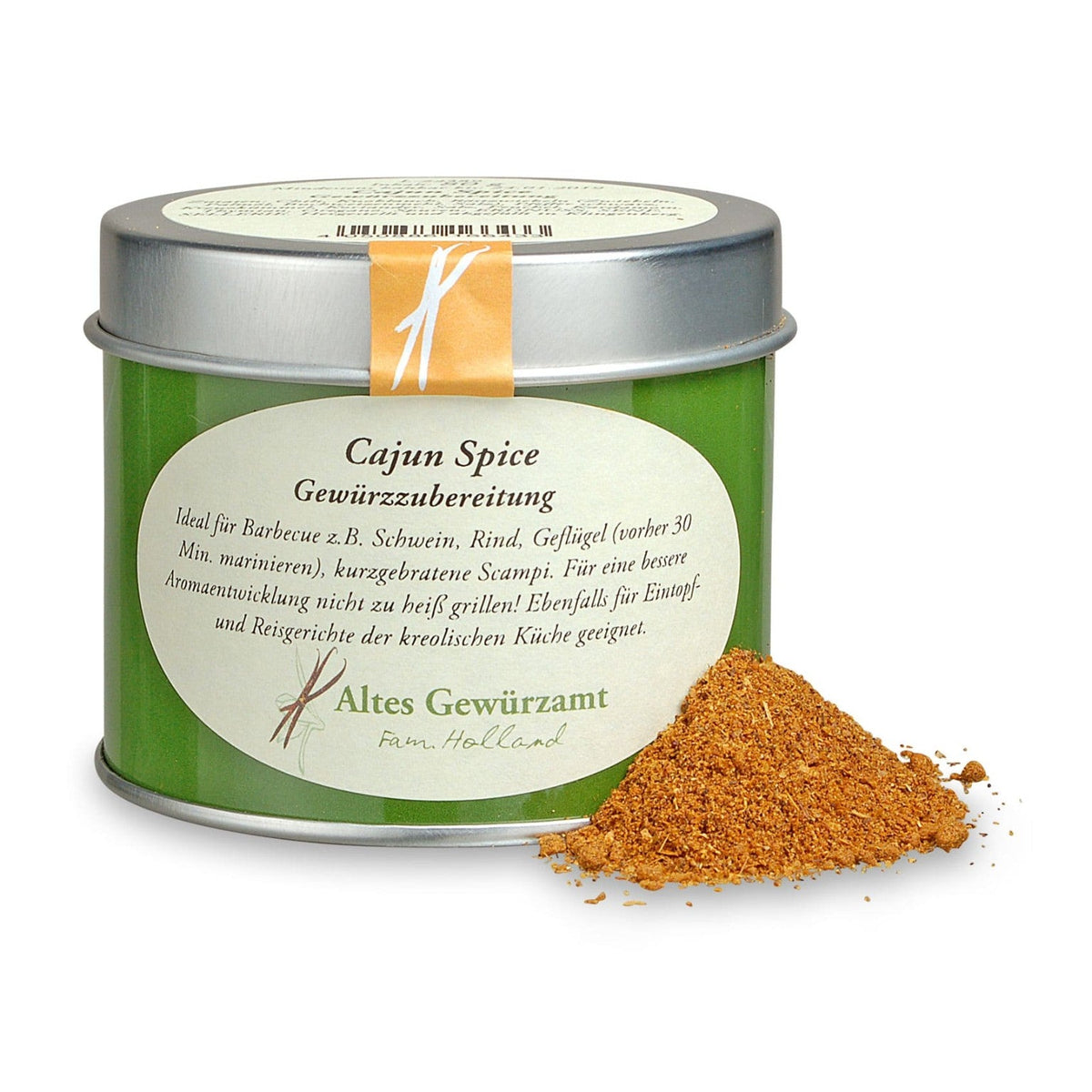 Cajun Spice 80 g – grüne Gewürzdose mit Gewürzmischung, Altes Gewürzamt