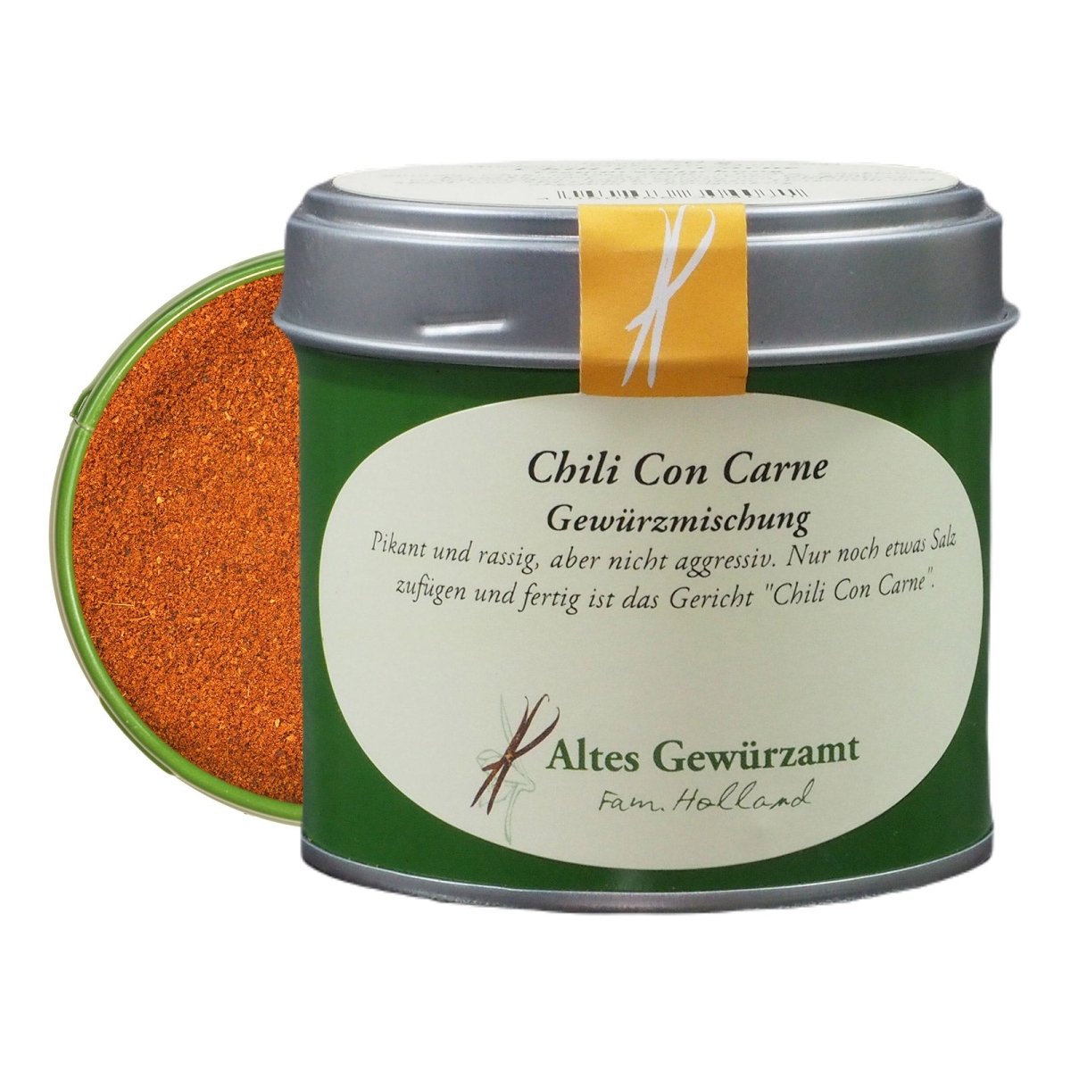 Chili Con Carne, Originaldose mit 70 g von Altes Gewürzamt – Familie Holland