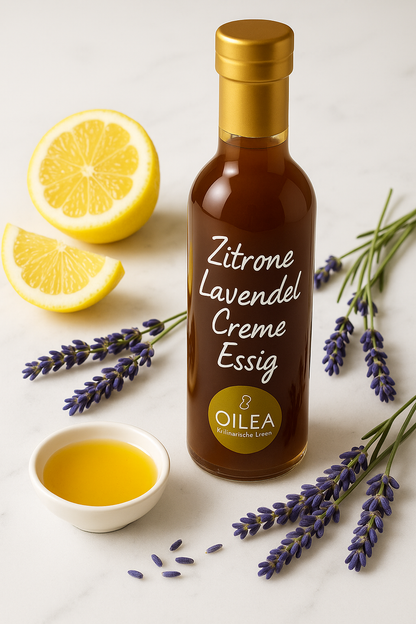 Zitrone-Lavendel Crema Essig – Frisch, Blumig & Raffiniert | Premium Qualität von OILEA. 3% Säure