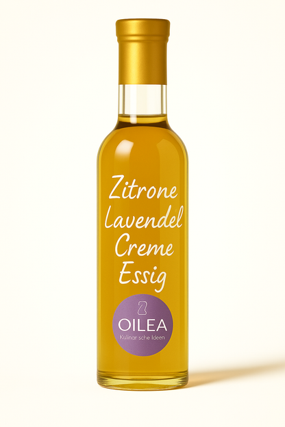 Zitrone-Lavendel Crema Essig – Frisch, Blumig & Raffiniert | Premium Qualität von OILEA. 3% Säure