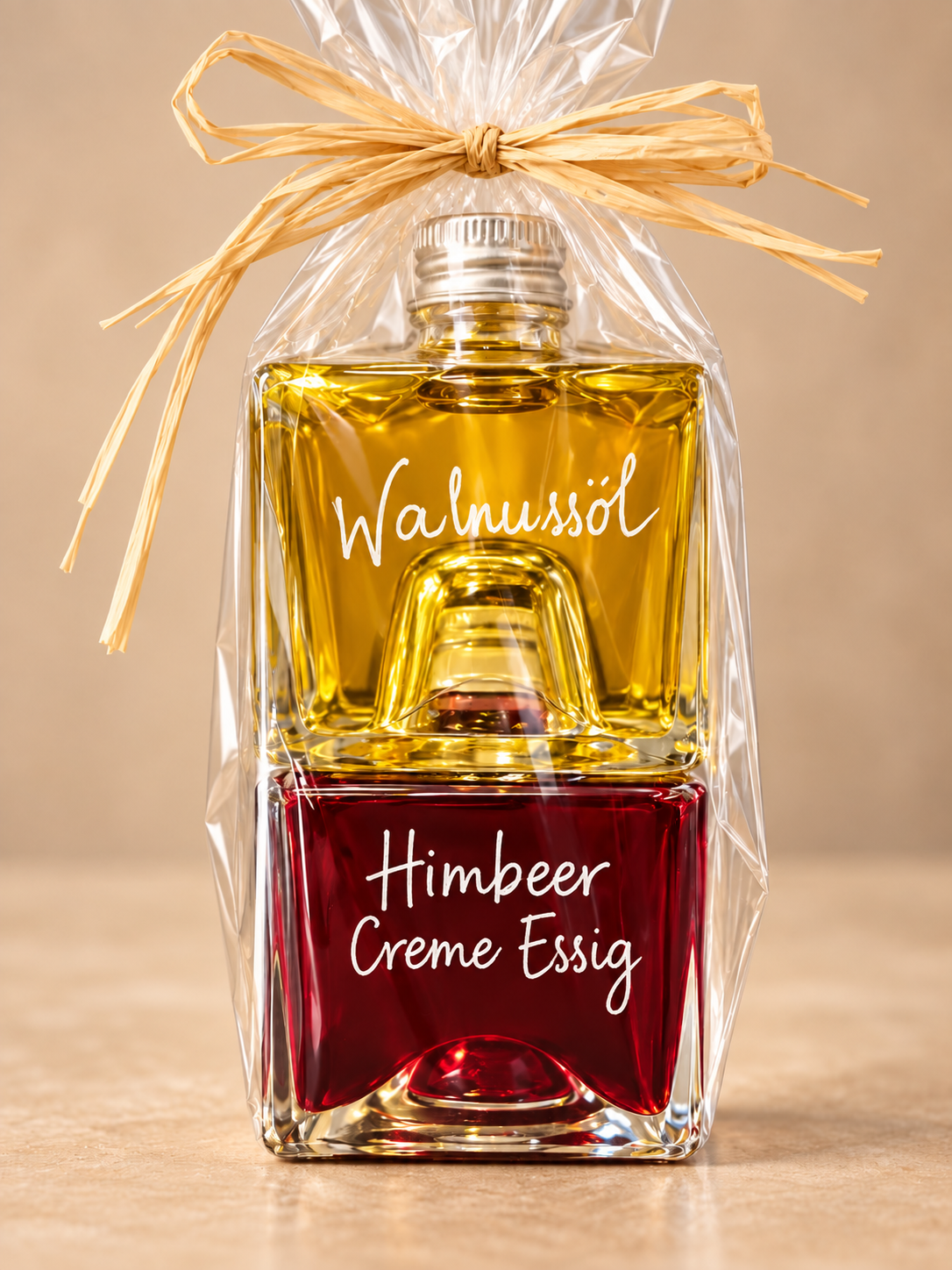 Geschenkset mit Walnussöl und Himbeer Crema Essig
