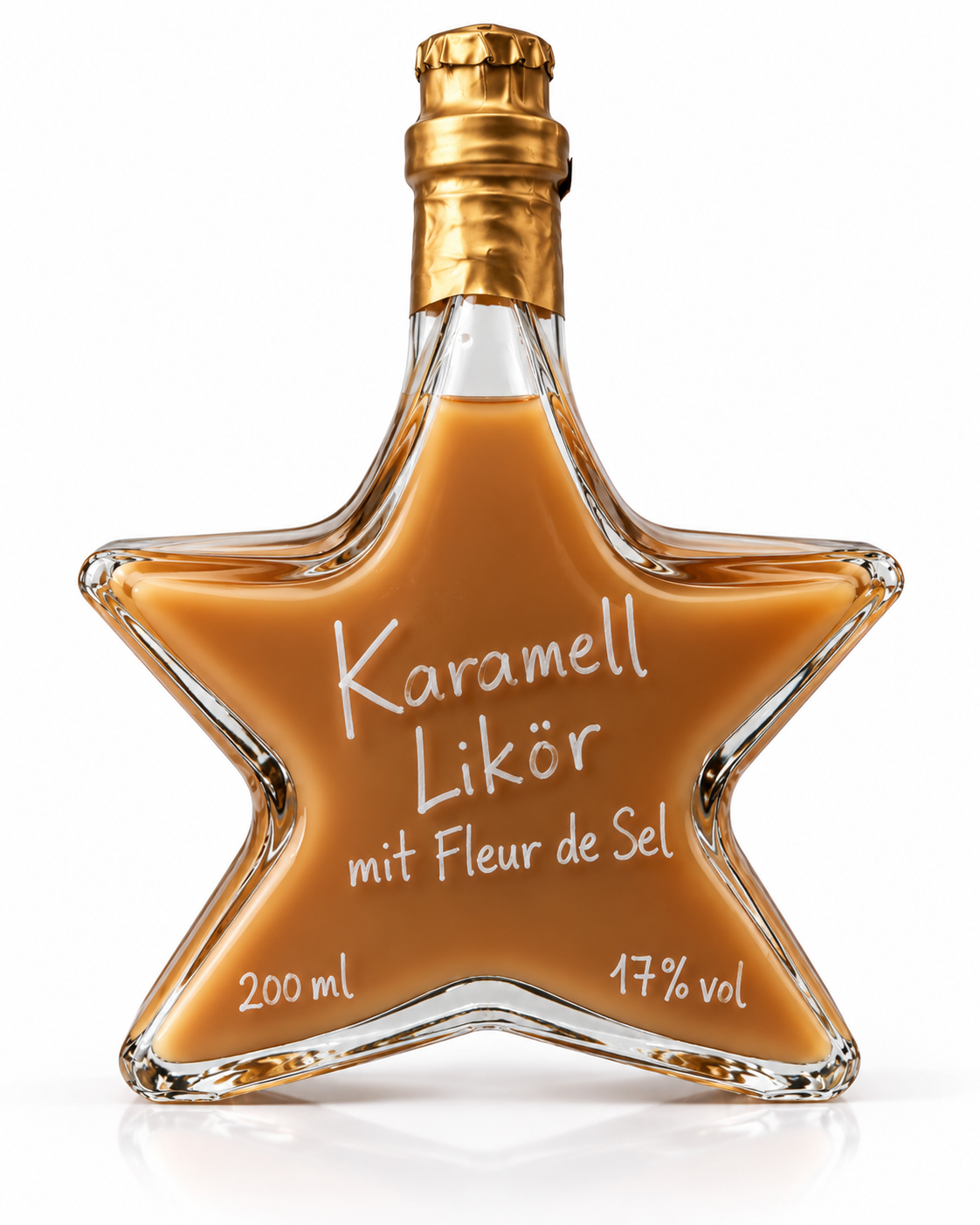 Karamell Likör mit Fleur de Sel in Sternflasche 200 ml