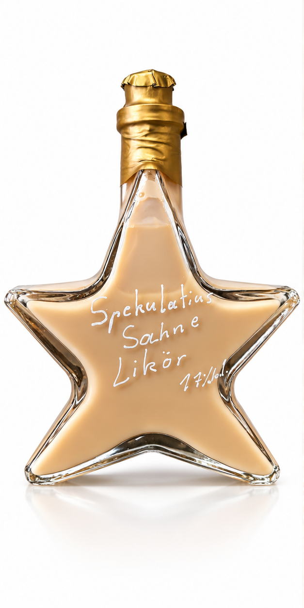 Spekulatius Sahne-Likör 17 % vol – Sternflasche 200 ml – Produktbild