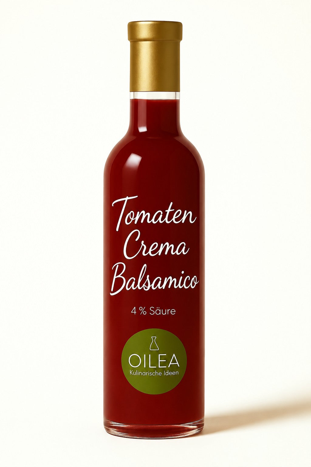 KI-generierte Produktabbildung: OILEA Tomaten Crema Essig, 4 % Säure