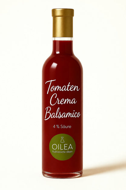 KI-generierte Produktabbildung: OILEA Tomaten Crema Essig, 4 % Säure