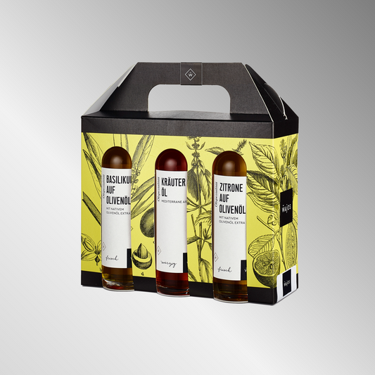 Wajos Genuss- und Geschenkset Essig und Öl, 6 x 40 ml