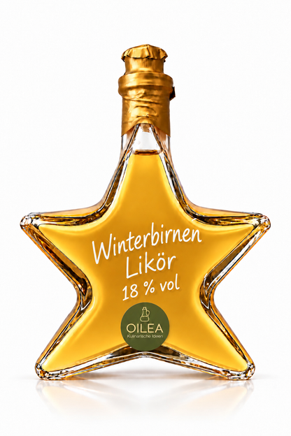 Winterbirnen Likör 18 % vol in der OILEA-Sternflasche mit 200 ml